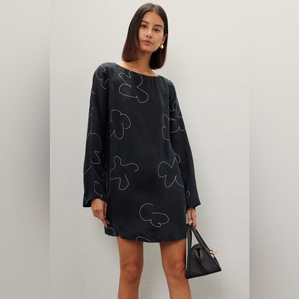 Madewell Black Long Sleeve Mini Dress